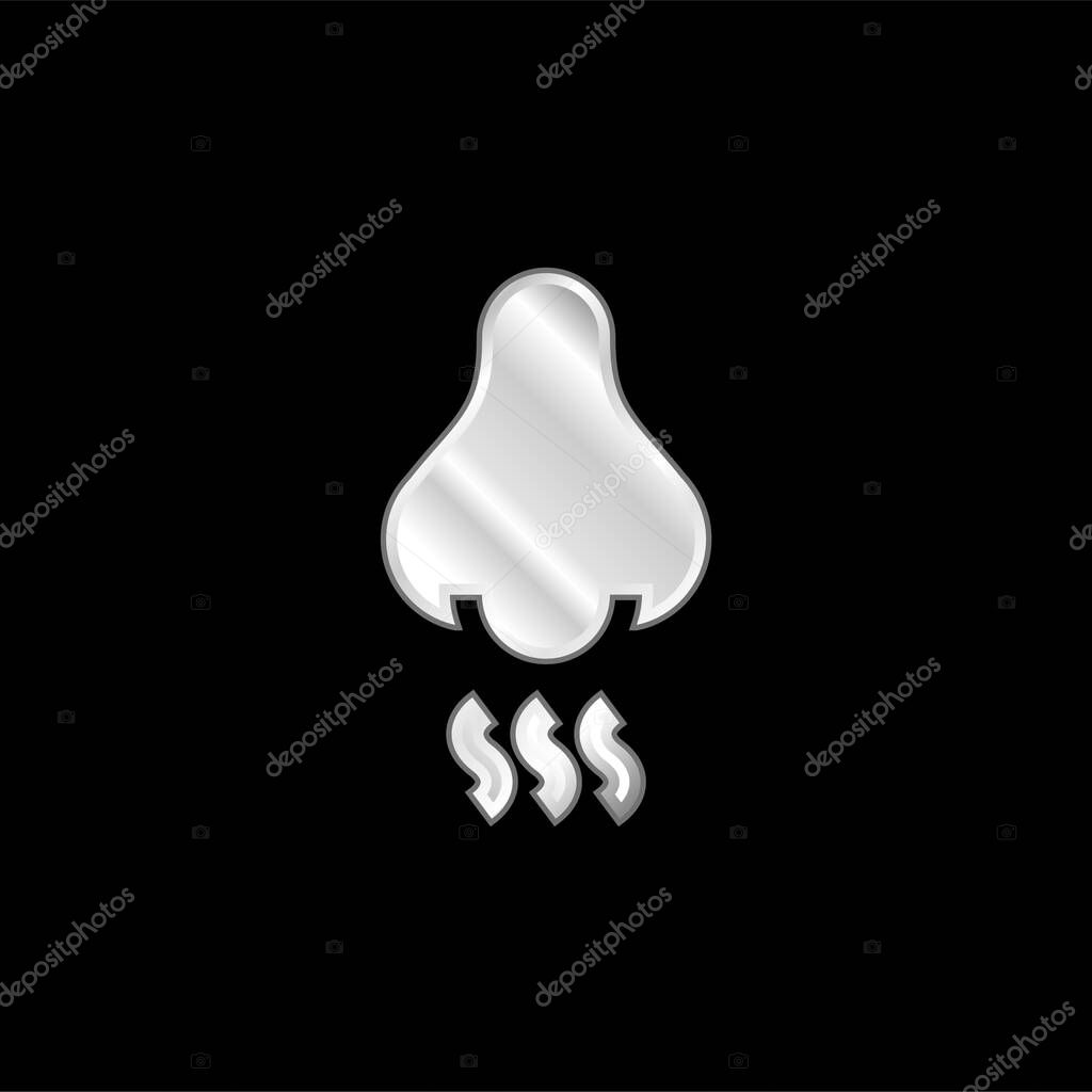 Aroma silver plated metallic icon