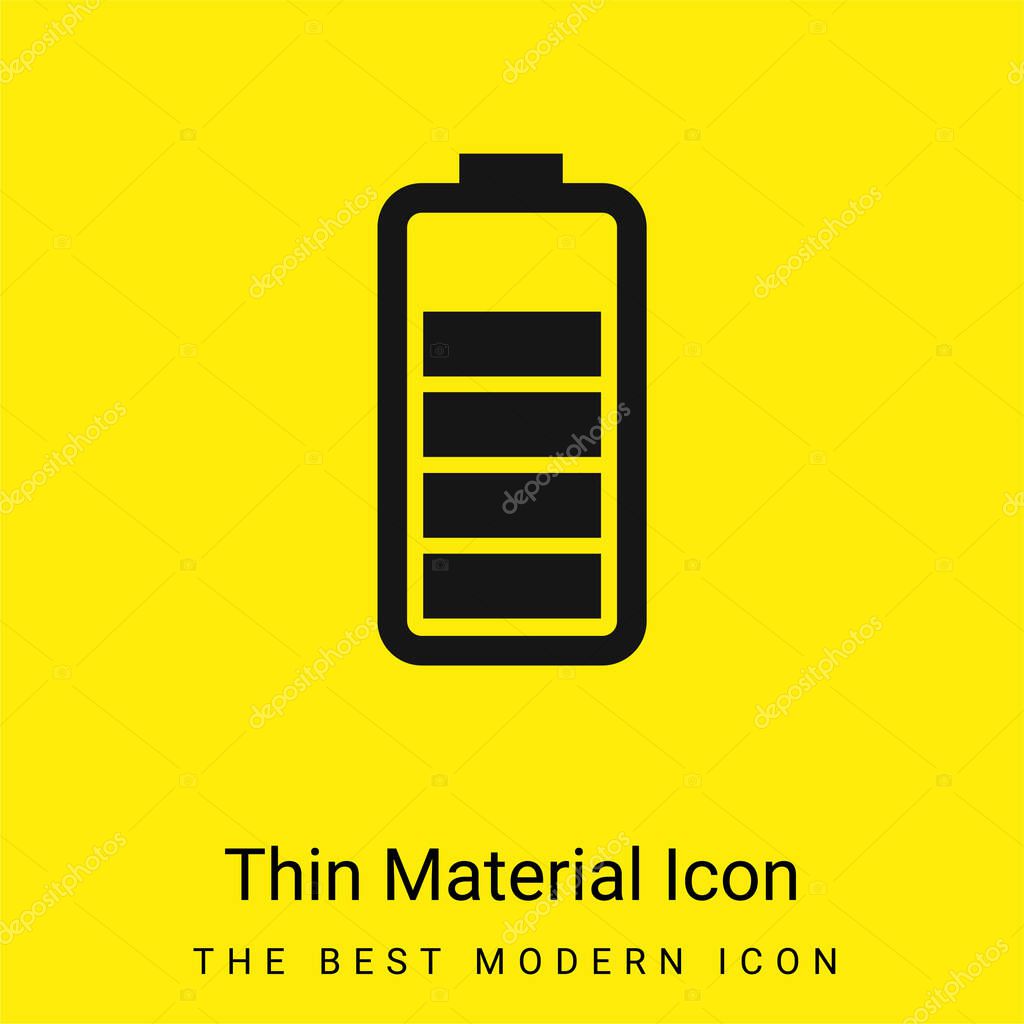 Battery Status minimal bright yellow material icon
