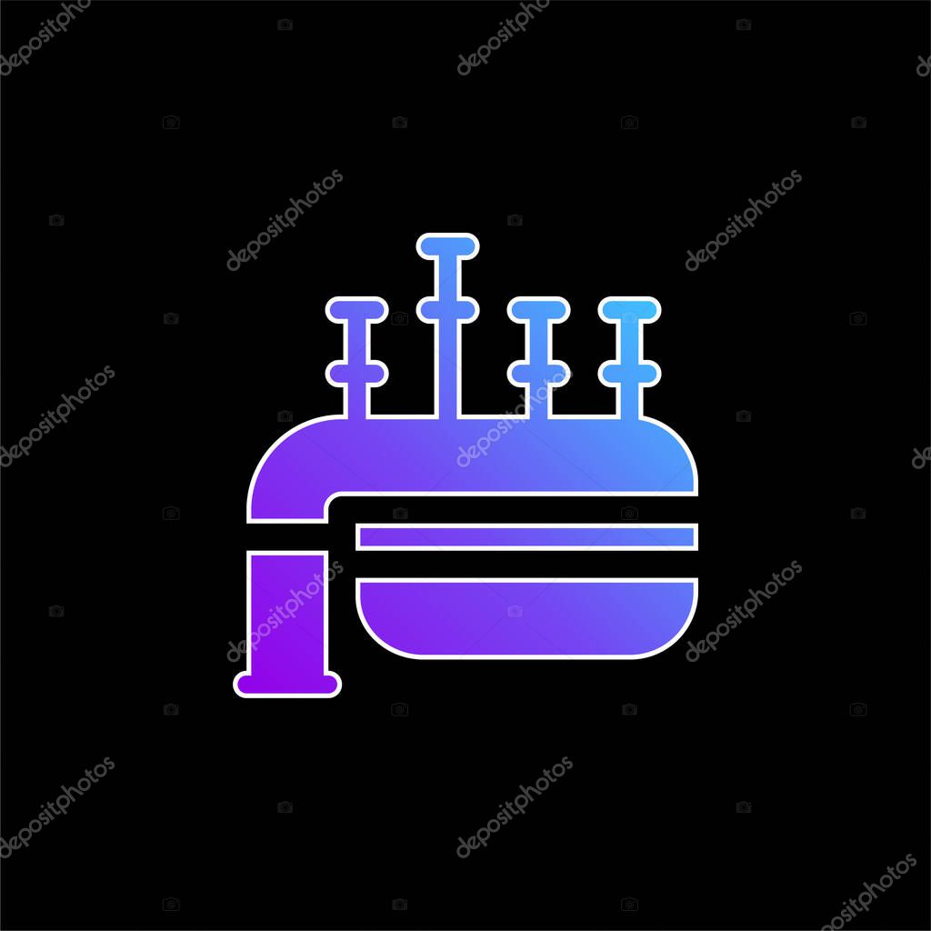 Bagpipe blue gradient vector icon