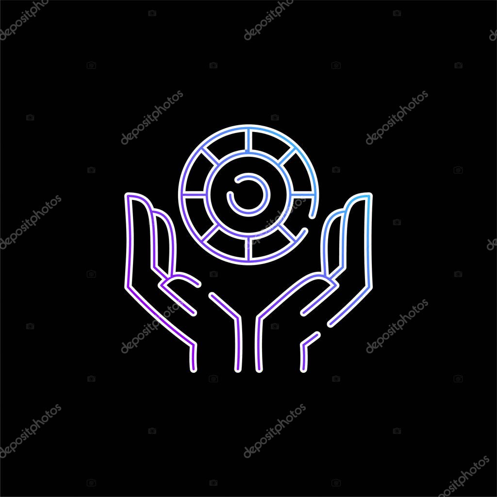 Bet blue gradient vector icon