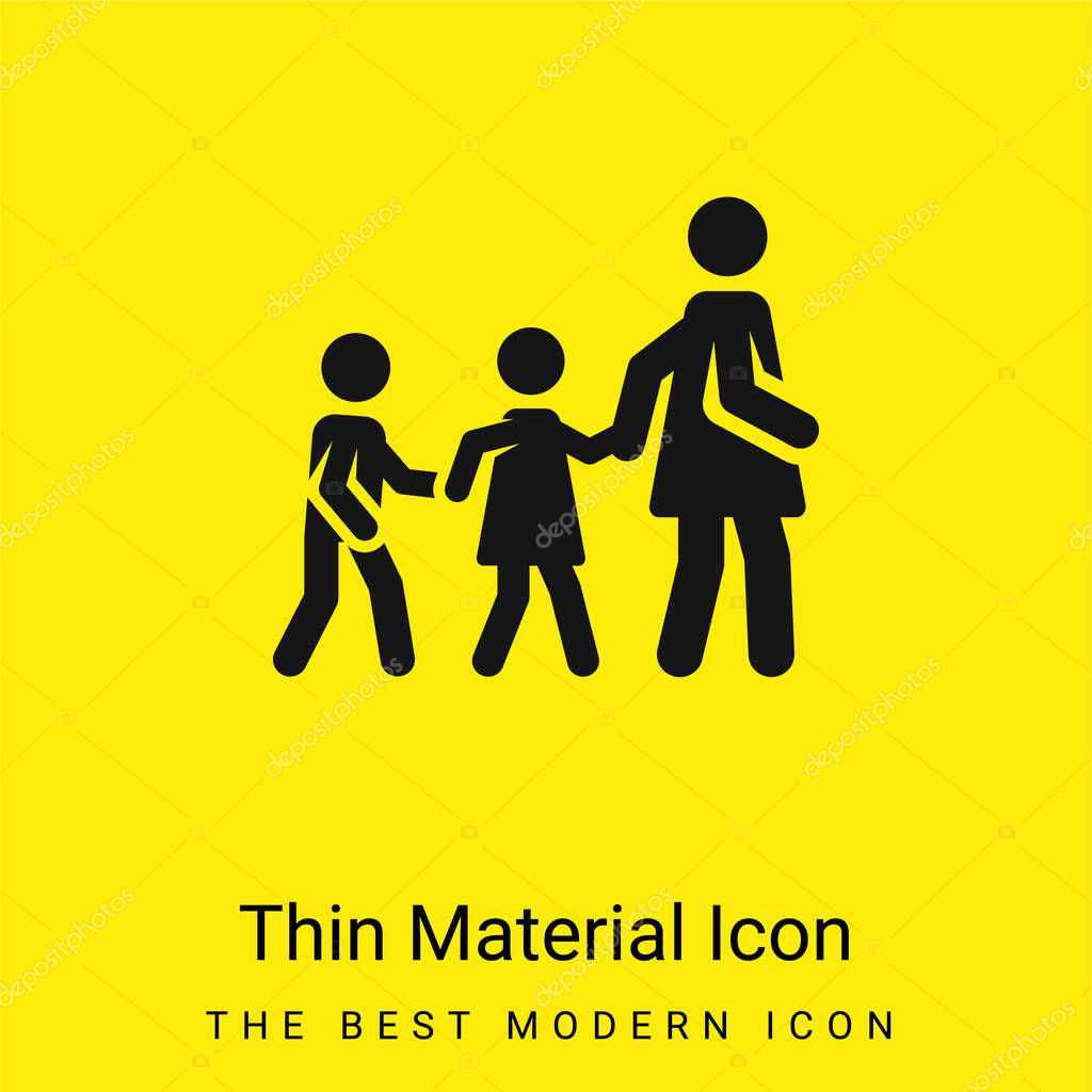 Babysitter minimal bright yellow material icon