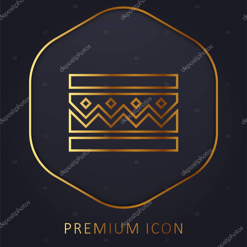Bracelet golden line premium logo or icon
