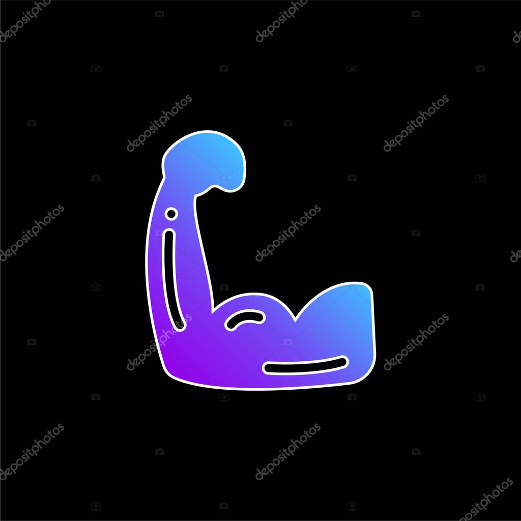 Biceps blue gradient vector icon