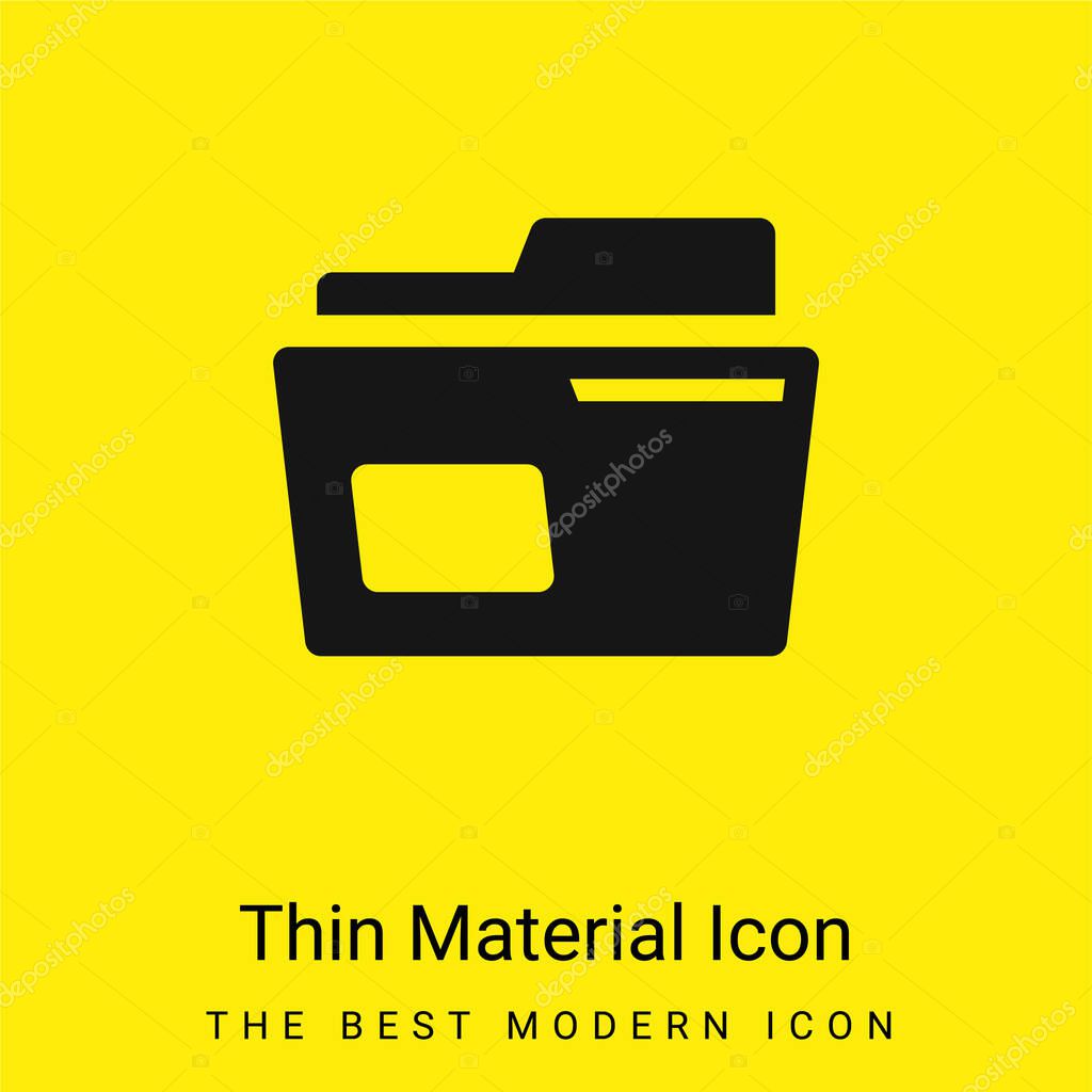 Archive minimal bright yellow material icon