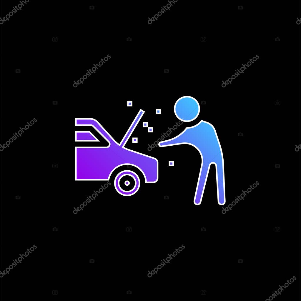 Breakdown blue gradient vector icon