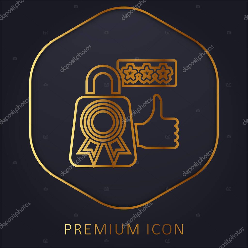 Best Seller golden line premium logo or icon