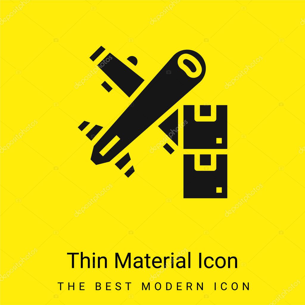 Air Freight minimal bright yellow material icon