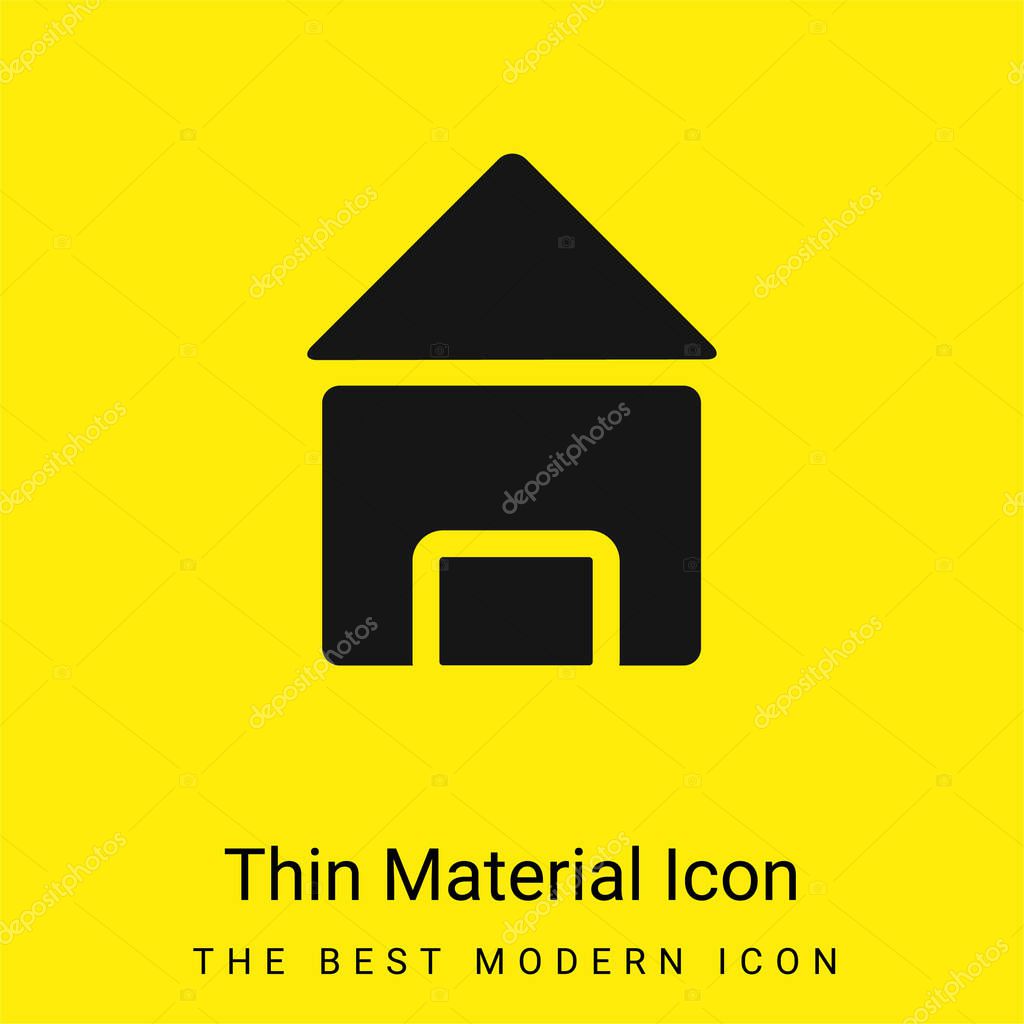 Black House minimal bright yellow material icon