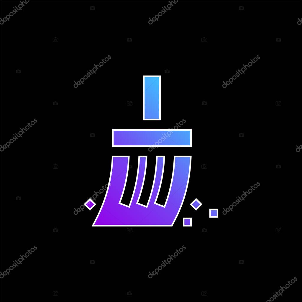 Archeology blue gradient vector icon