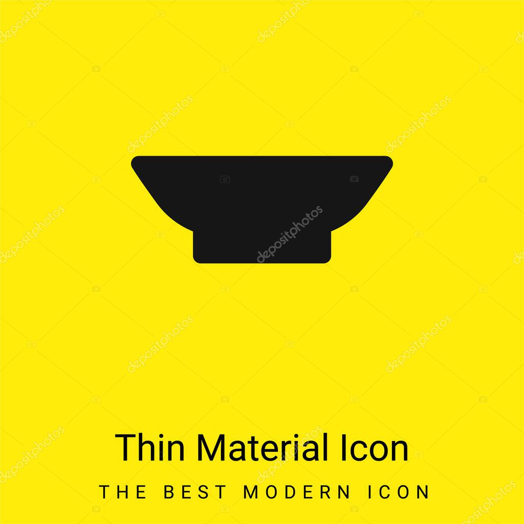 Bowl minimal bright yellow material icon