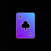 Ace Of Clubs modrý přechod ikona
