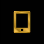 Velká tableta pozlacená kovová ikona nebo vektor loga