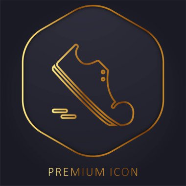 Agility golden line premium logo or icon clipart