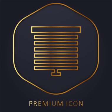 Kör altın çizgi prim logosu veya simgesi