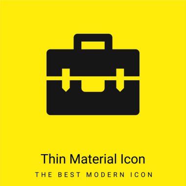 Evrak çantası en az parlak sarı madde simgesi