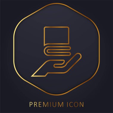 Altın satır premium logosu ya da simgesi
