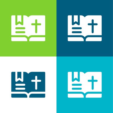 Bible Düz 4 renk en küçük simge kümesi