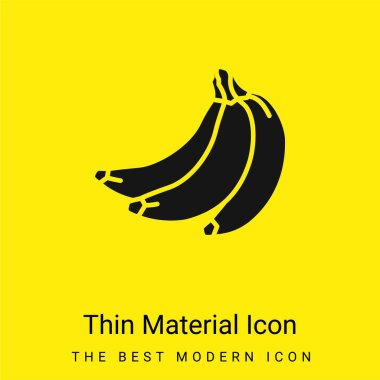 Bananas minimal bright yellow material icon clipart
