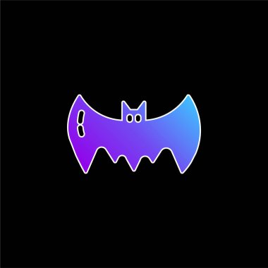 Yarasa mavi gradyan vektör simgesi