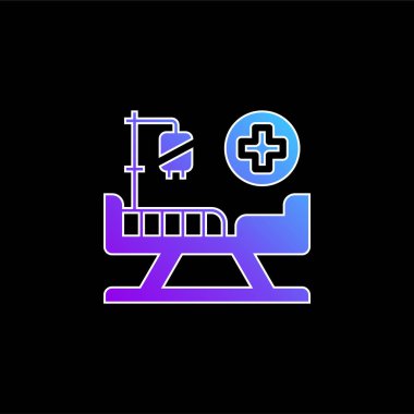 Yatak mavisi gradyan vektör simgesi