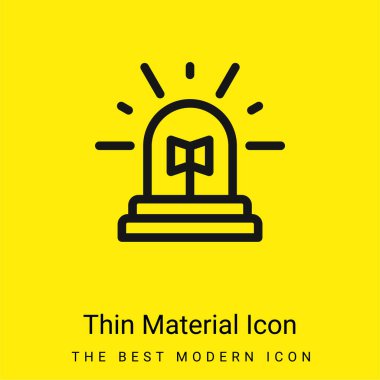 Alarm en düşük düzeyde parlak sarı madde simgesi