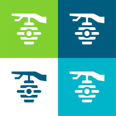 Arı Kovanı Düz 4 renk en küçük simge kümesi