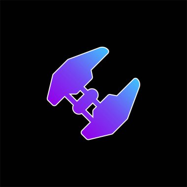 Mavi Düzlem gradyan vektör simgesine saldır