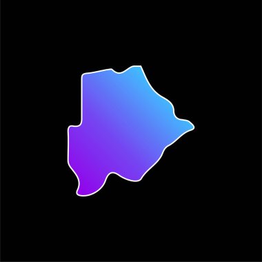 Botswana blue gradient vector icon clipart