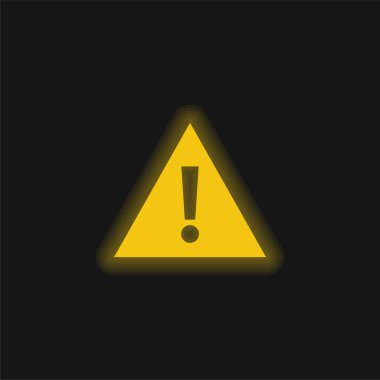 Parlayan sarı neon simgesinin dikkatine