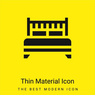 Yatak minimal parlak sarı madde simgesi