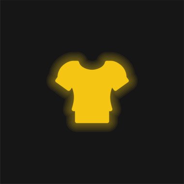 Bluz sarı parlayan neon simgesi