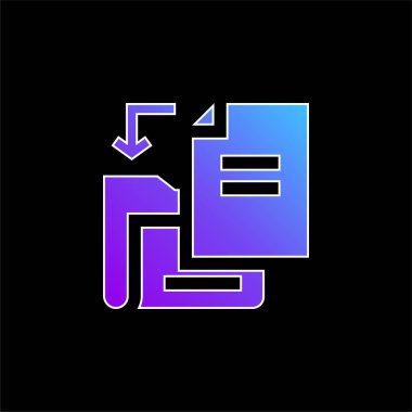 Dosya mavi gradyan vektör simgesi ekle