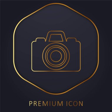 Siyah Kamera Altın Hat prim logosu veya simgesi
