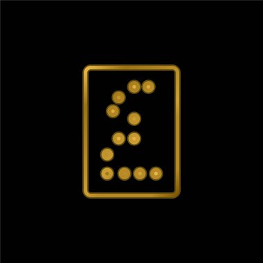 Braille Metin altın kaplama metalik simge veya logo vektörü