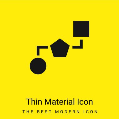 Block Scheme Of Three Geometrical Shapes minimal bright yellow material icon clipart