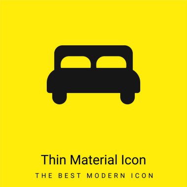 Yatak minimal parlak sarı madde simgesi