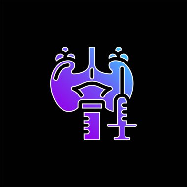 Adrenal Bez mavi eğimli vektör simgesi