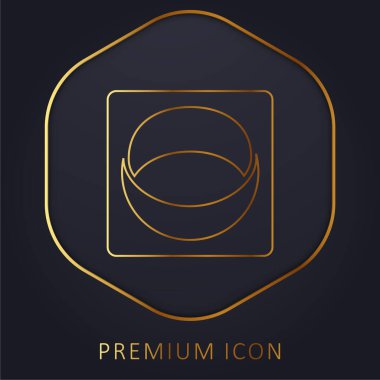 Ashley Madison Social Logo golden line premium logo or icon clipart