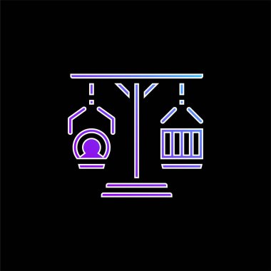 Mavi eğimli vektör simgesini dengele