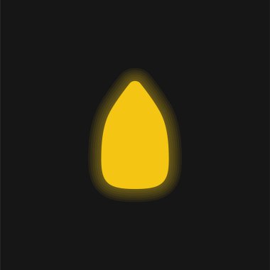 Badem sarısı parlak neon simgesi