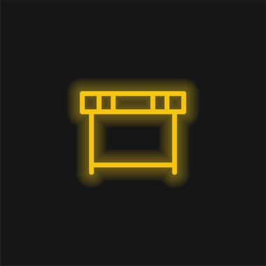 Atletizm Sarı parlak neon simgesi