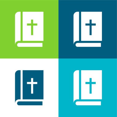 Bible Düz 4 renk en küçük simge kümesi