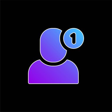 Arkadaş mavi gradyan vektör simgesi ekle