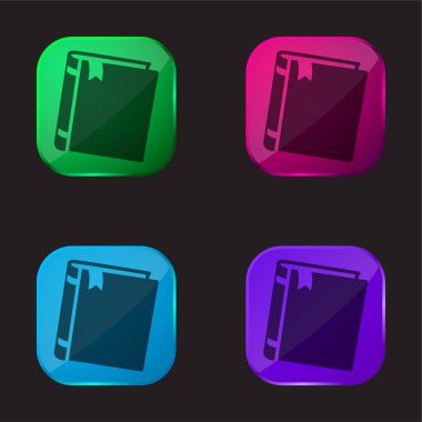 Dört renkli cam düğme simgesi