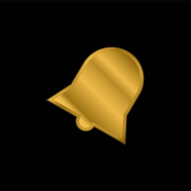 Bell Black Solid Müzik Enstrümanı altın kaplama metalik simge veya logo vektörü