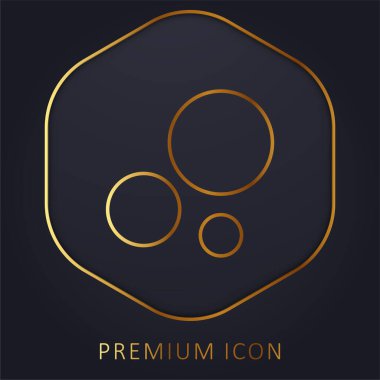 Analitik altın çizgi prim logosu veya simgesi