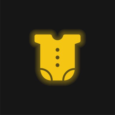 Bebek kıyafetleri sarı parlak neon ikon