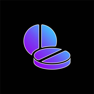 2 hap mavi gradyan vektör simgesi