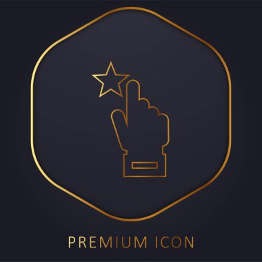 Appreciation golden line premium logo or icon clipart