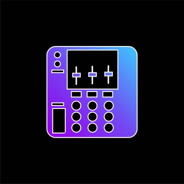Audio Equalizer Device blue gradient vector icon clipart